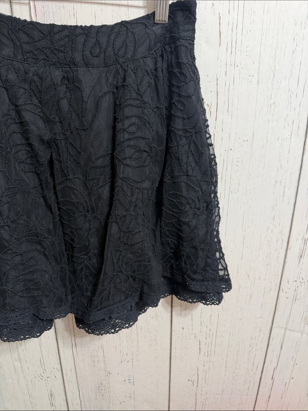 Free People Black Lace Mini Skirt - Picture 4 of 8